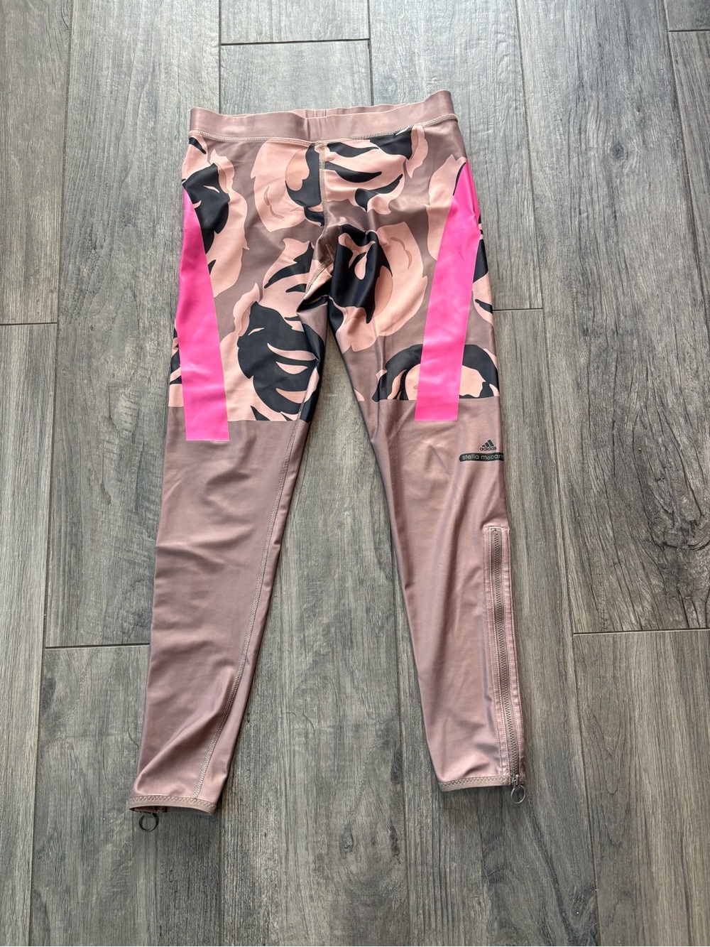 adidas by Stella McCartney Very Rare Rose Pink Tights with Neon Pink Panels